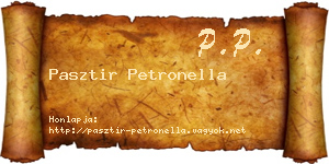 Pasztir Petronella névjegykártya